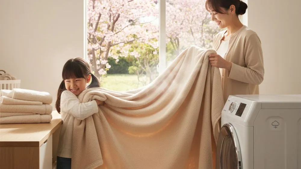 乾太くんで毛布は乾く？失敗しない洗濯ネットの使い方と容量の目安