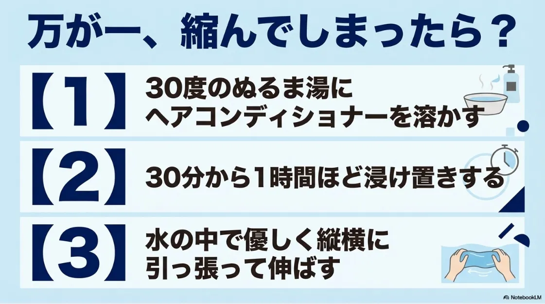 ヘアコンディショナーを使って縮んだブラジャーを復元する手順