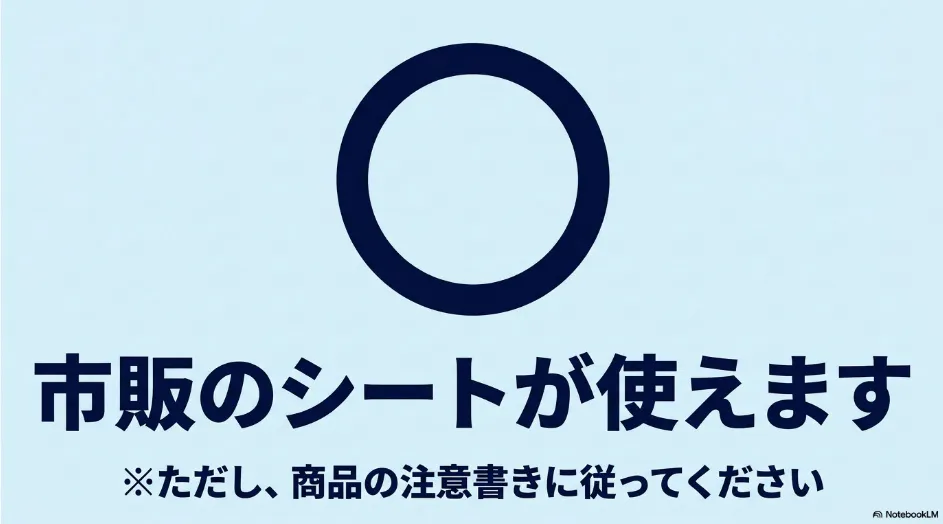 乾太くんでは市販の柔軟剤シートを商品表示に従って使用できることを示すスライド