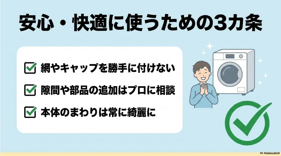 乾太くんのゴキブリ対策として網を付けない・業者へ相談・周囲を清掃する3項目